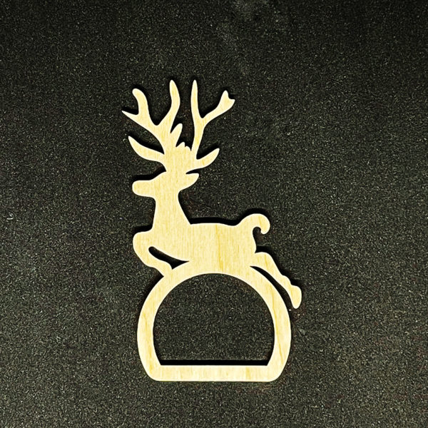 Anneaux porte-serviette Noël CERF en lot de 6pces – Image 3