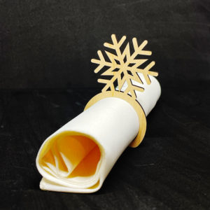 Anneaux porte-serviette Noël FLOCON DE NEIGE en lot de 6pces